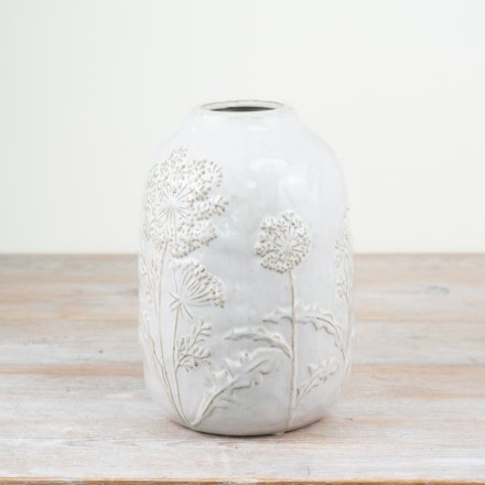 Embossed Flower Vase