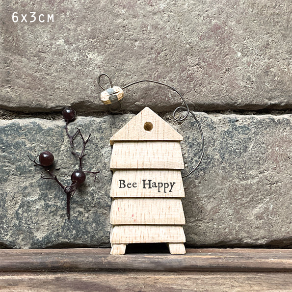 Wooden Bee Happy Beehive