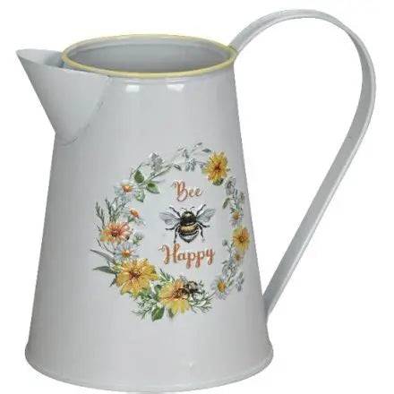 Bee Happy Metal Jug
