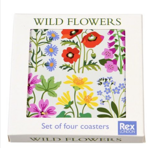 Wild Flowers Coasters Set of 4