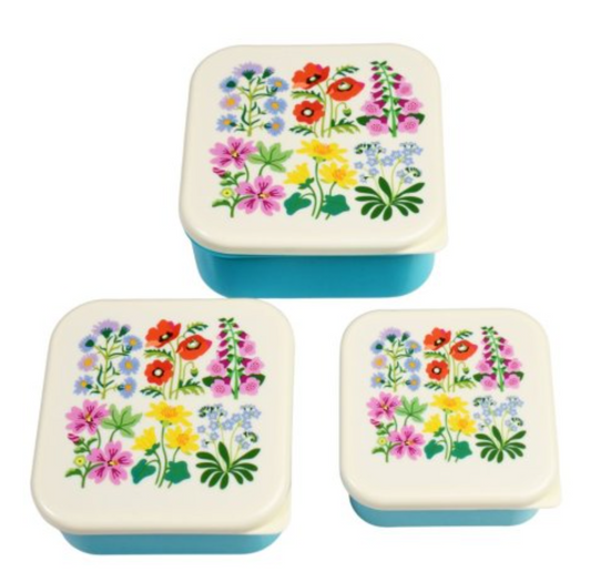 Wild Flowers Snack Box Set of 3
