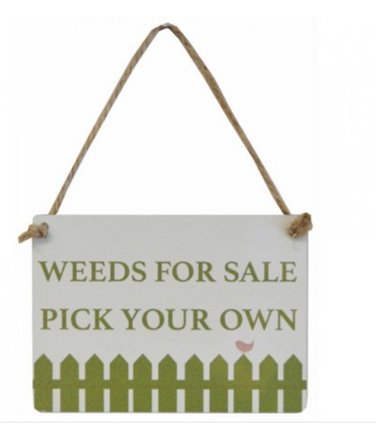 Free Weeds Garden Sign