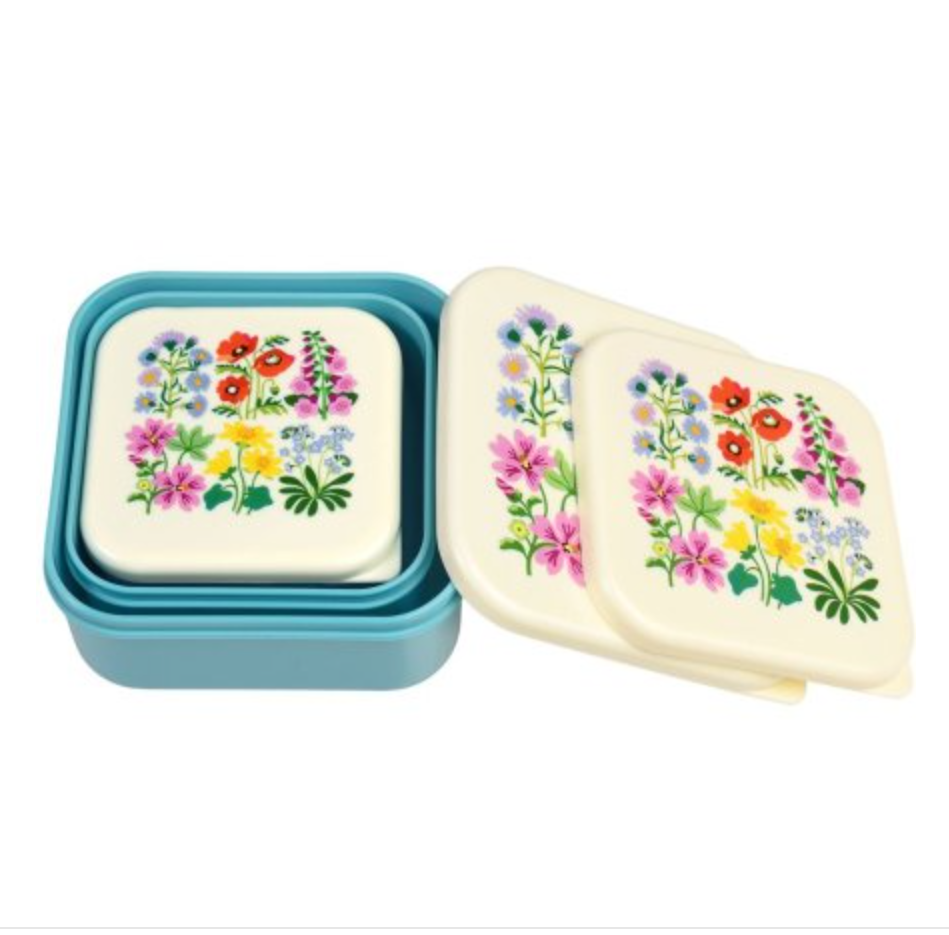 Wild Flowers Snack Box Set of 3