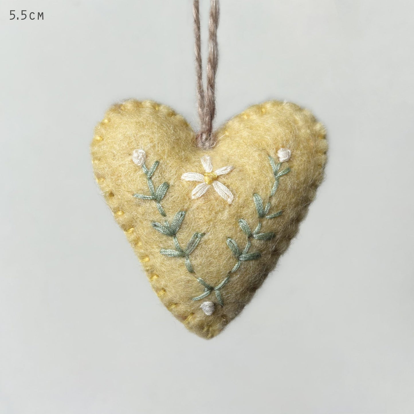 Felt folk Art Heart
