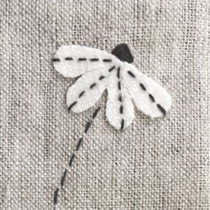 Handmade Linen Bookmark