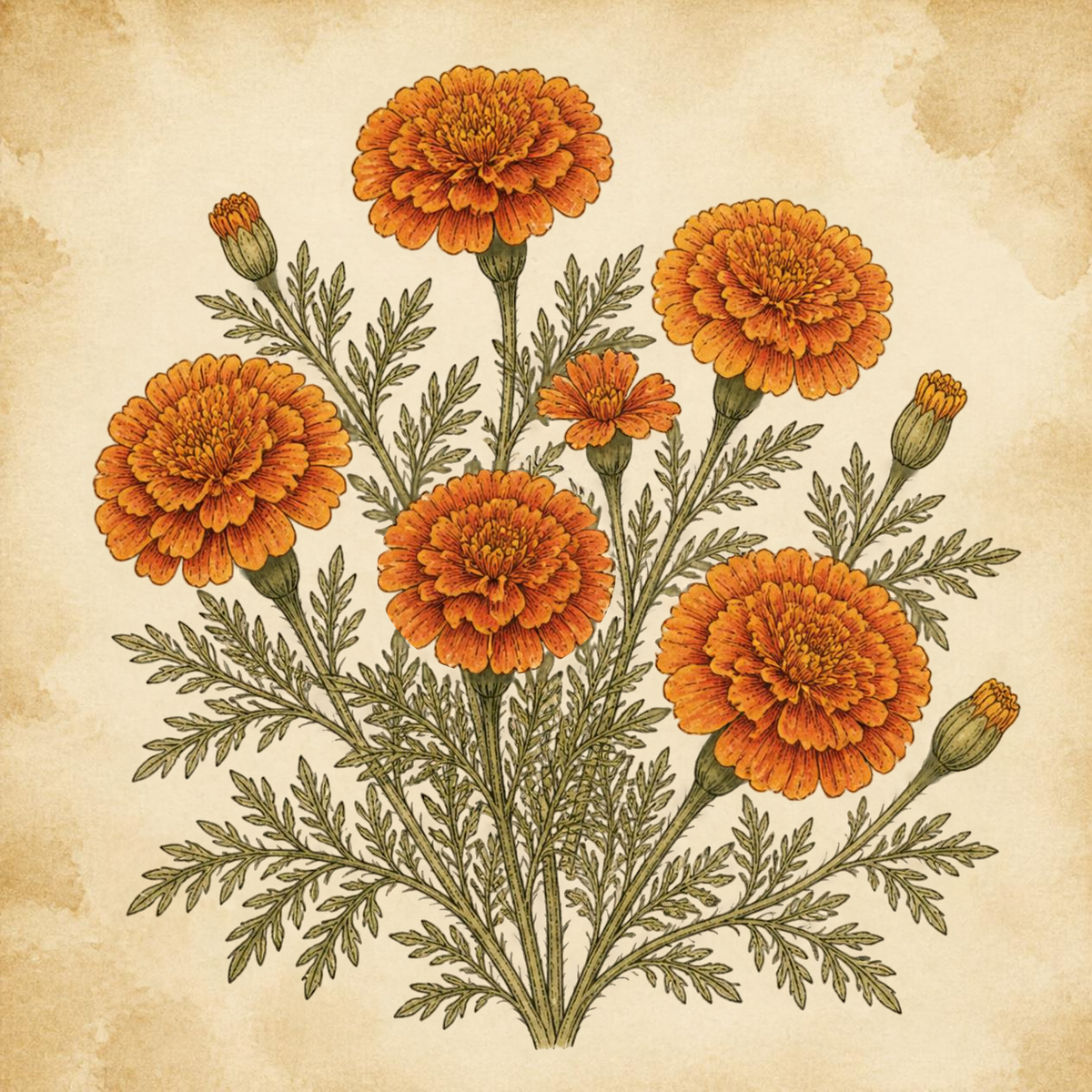French Marigold Orange Boy Seeds (Seed Library)