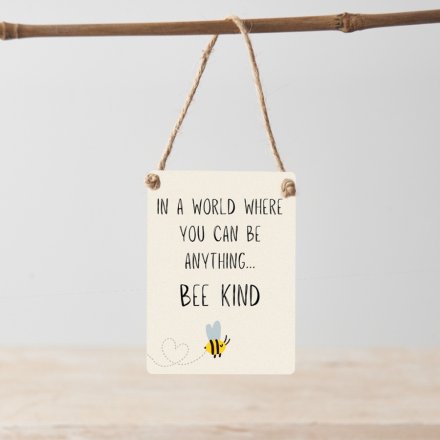 Bee Kind Metal Sign