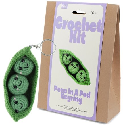 Crochet Keyring Kit - Peas in a Pod
