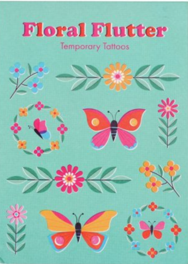 Temporary Tattoos Floral Flutter