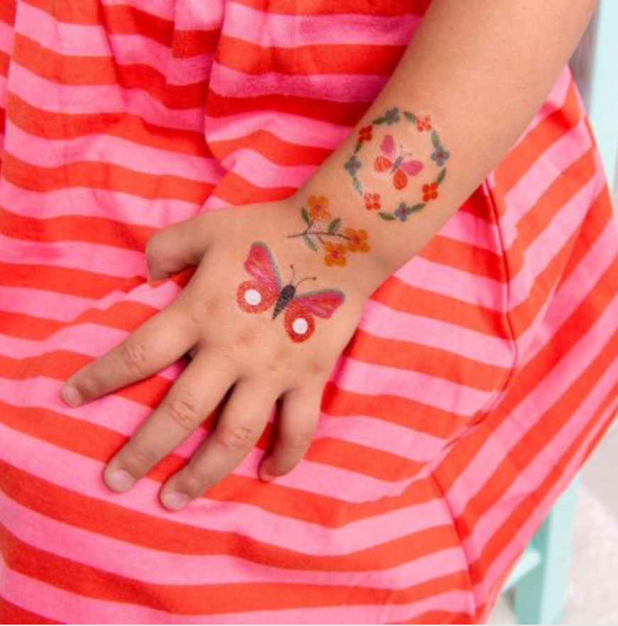 Temporary Tattoos Floral Flutter