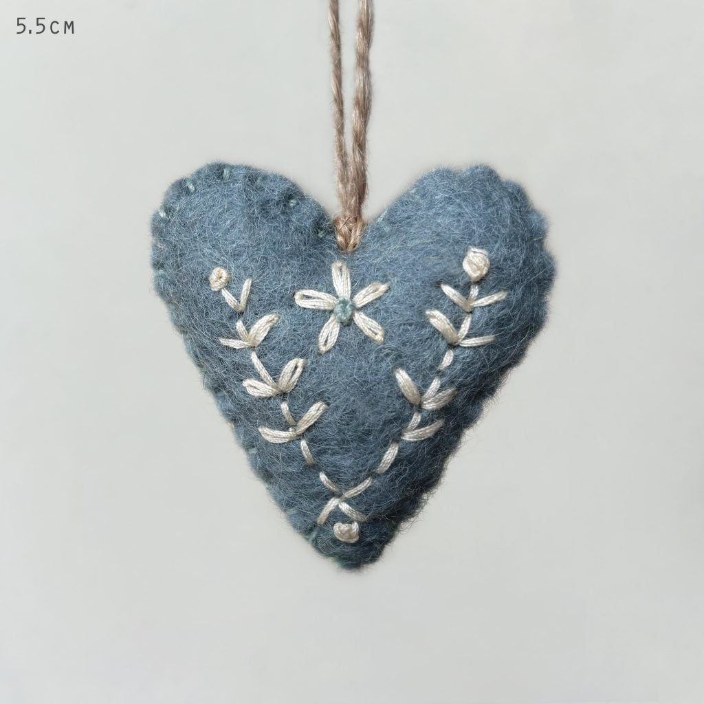 Felt folk Art Heart