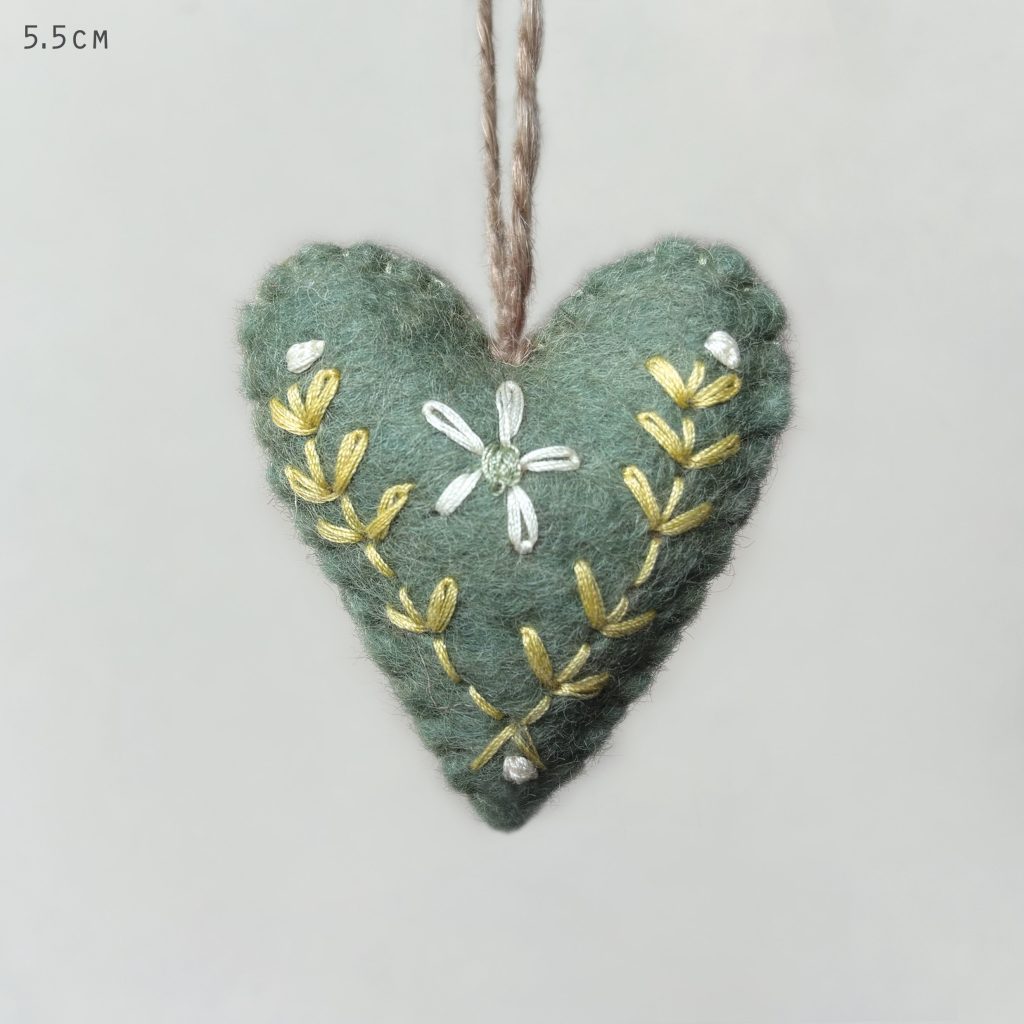 Felt folk Art Heart